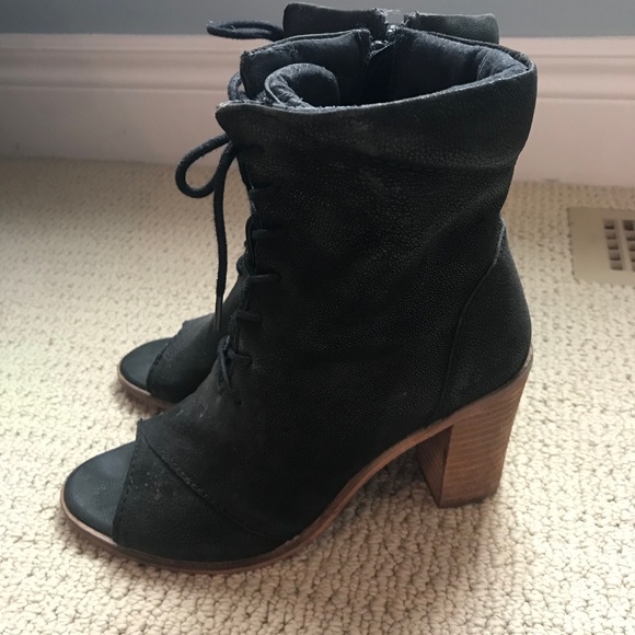 Seychelles Open Toe Bootie Heels - Picture 3 of 4